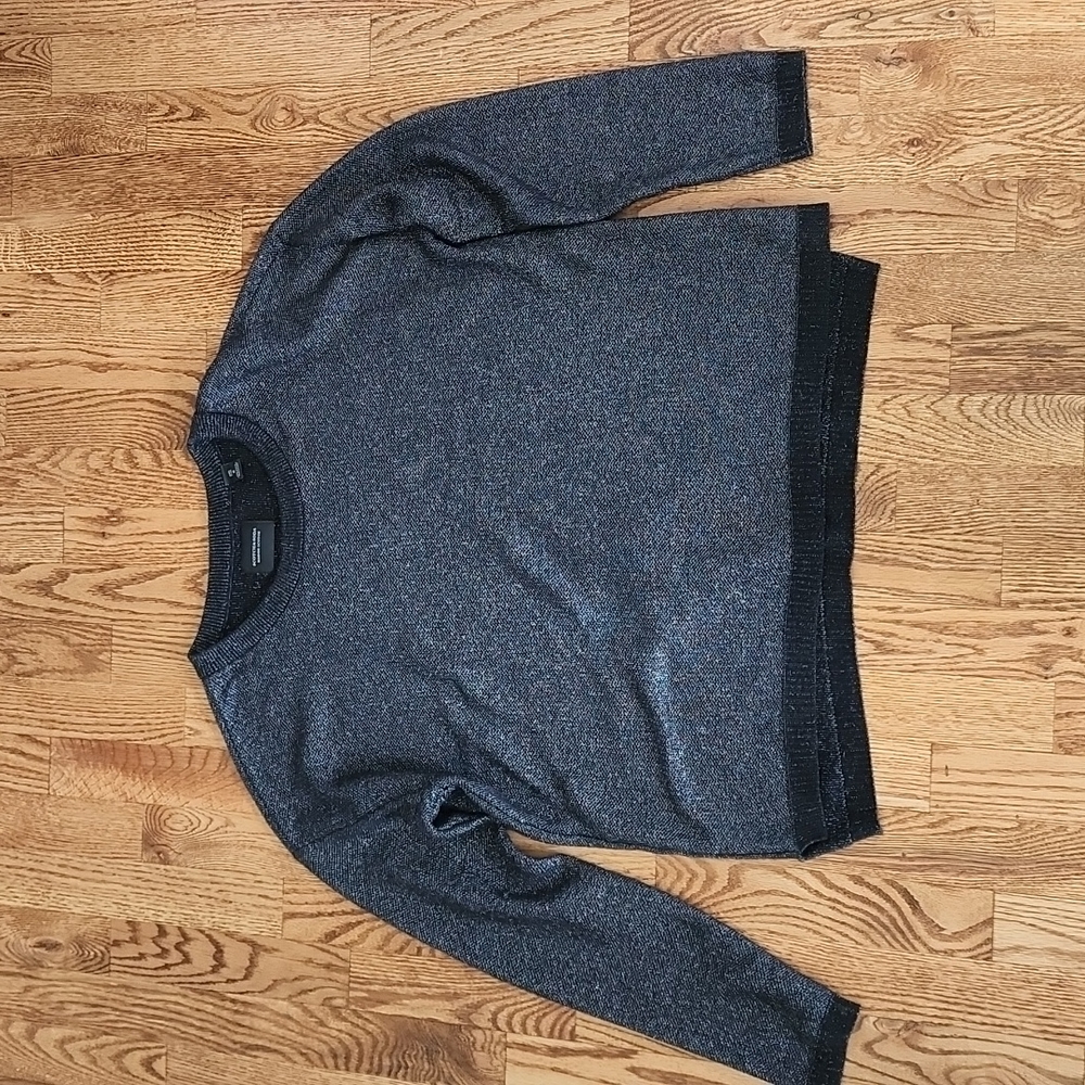 (2) Scotch & Soda Maison Scotch Shimmery Metallic Silver Chunky Sweater